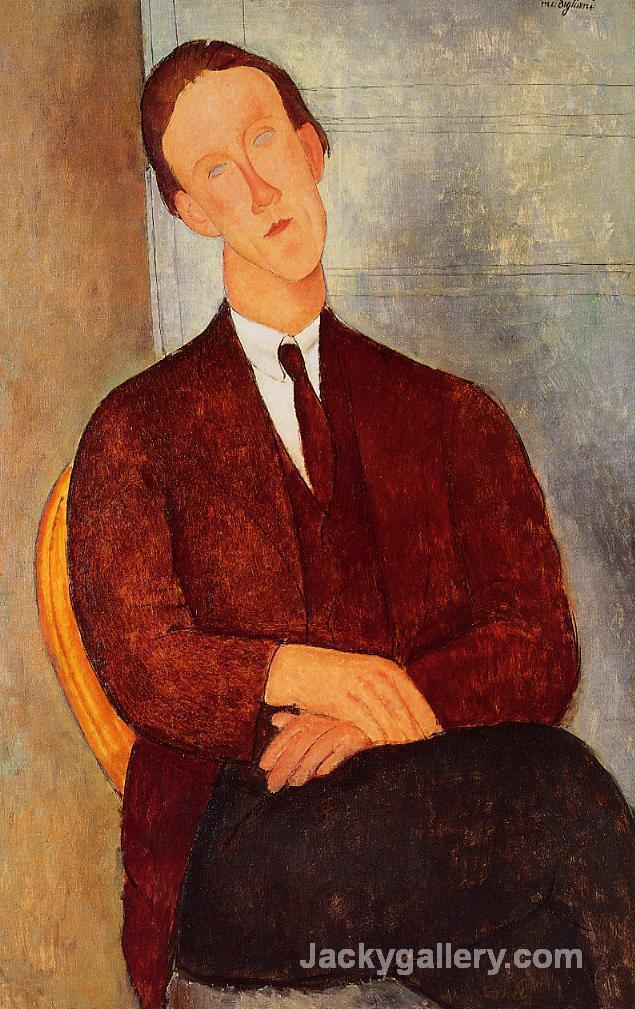 Portrait of Morgan Russell by Amedeo Modigliani paintings reproduction
